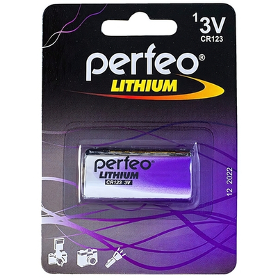 Элемент питания Perfeo CR123 BL/1