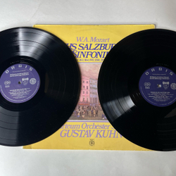 Винтажная виниловая пластинка LP W.A. Mozart В. А. Моцарт, Gustav Kuhn Sechs Salzburger Sinfonien KV 183, 184, 199, 200, 201, 202 (Германия 1979)