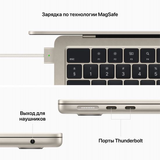 Apple  MacBook Air 13.6" 2022 M2(8c CPU, 10c GPU) 8GB 1TB «сияющая звезда»