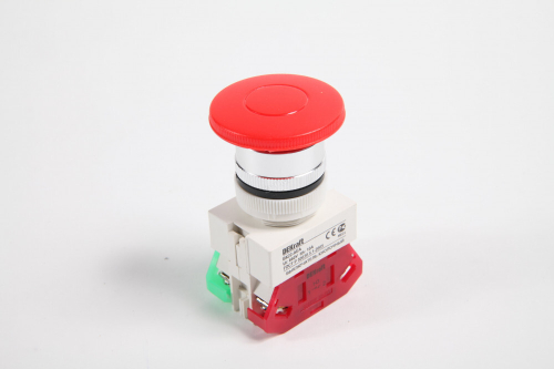 25038 Выключатель кнопочный BK22-AE-RED (грибок) DEKraft