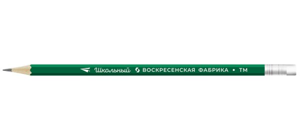 Карандаш чернографитный с ластиком заточенный ТМ (HB) 84 шт, Школьный 1-1100, ВКФ 1-1100