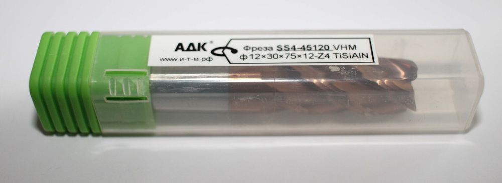Фреза концевая тв.спл. S-S Strong 45 φ12×30×83×d12-Z4 HRC55 TiSiALN