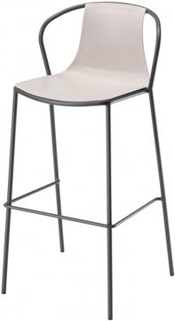 Стул пластиковый барный Kasia Stool 76 цвет бежевый