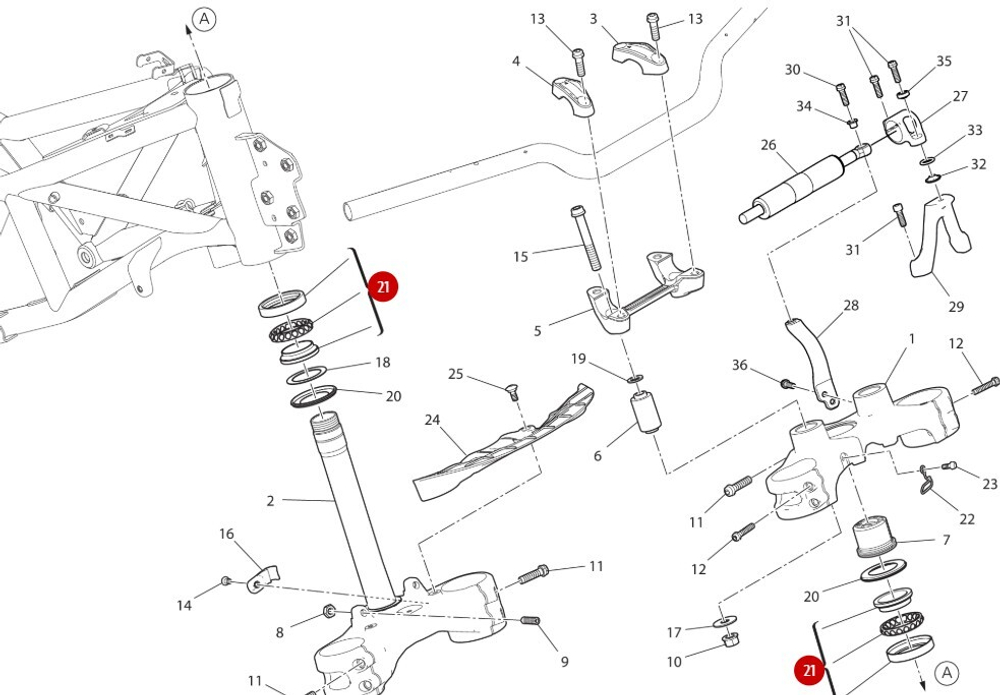 Ducati Подшипник рулевого механизма 35*55*14,5 70241232A