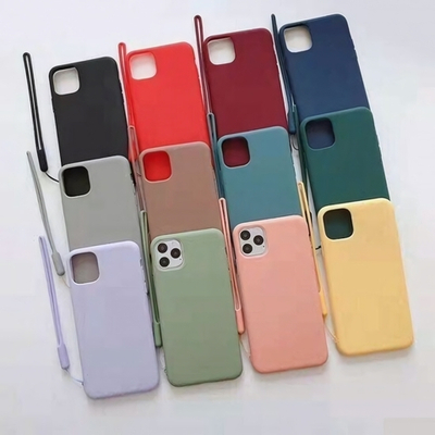 Силиконовый матовый чехол с ремешком для iPhone 11 Pro, 011397 Розовый