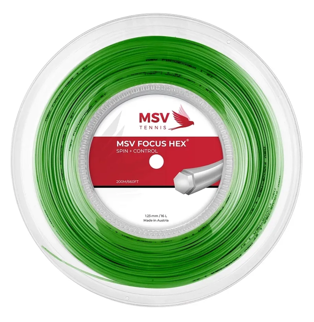 Струны теннисные MSV Focus Hex (200 m) - green