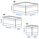 Органайзер Ikea SKUBB Бокс-сет, для вещей 6 штук, ИКЕА