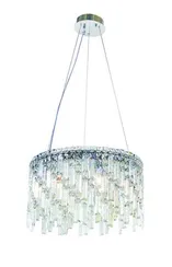 Люстра подвесная NewRgy 6073R/8A CHROME+CLEAR, 8×40 Вт, хромированная и прозрачная
