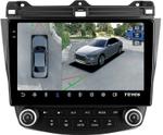 Магнитола для Honda Accord 7 2003-2008 (рамка вниз) - Teyes CC3-2K-360 монитор 10.36" 2K QLED на Android 10, Быстрая, CarPlay, 4G SIM-слот, 4 камеры в комплекте