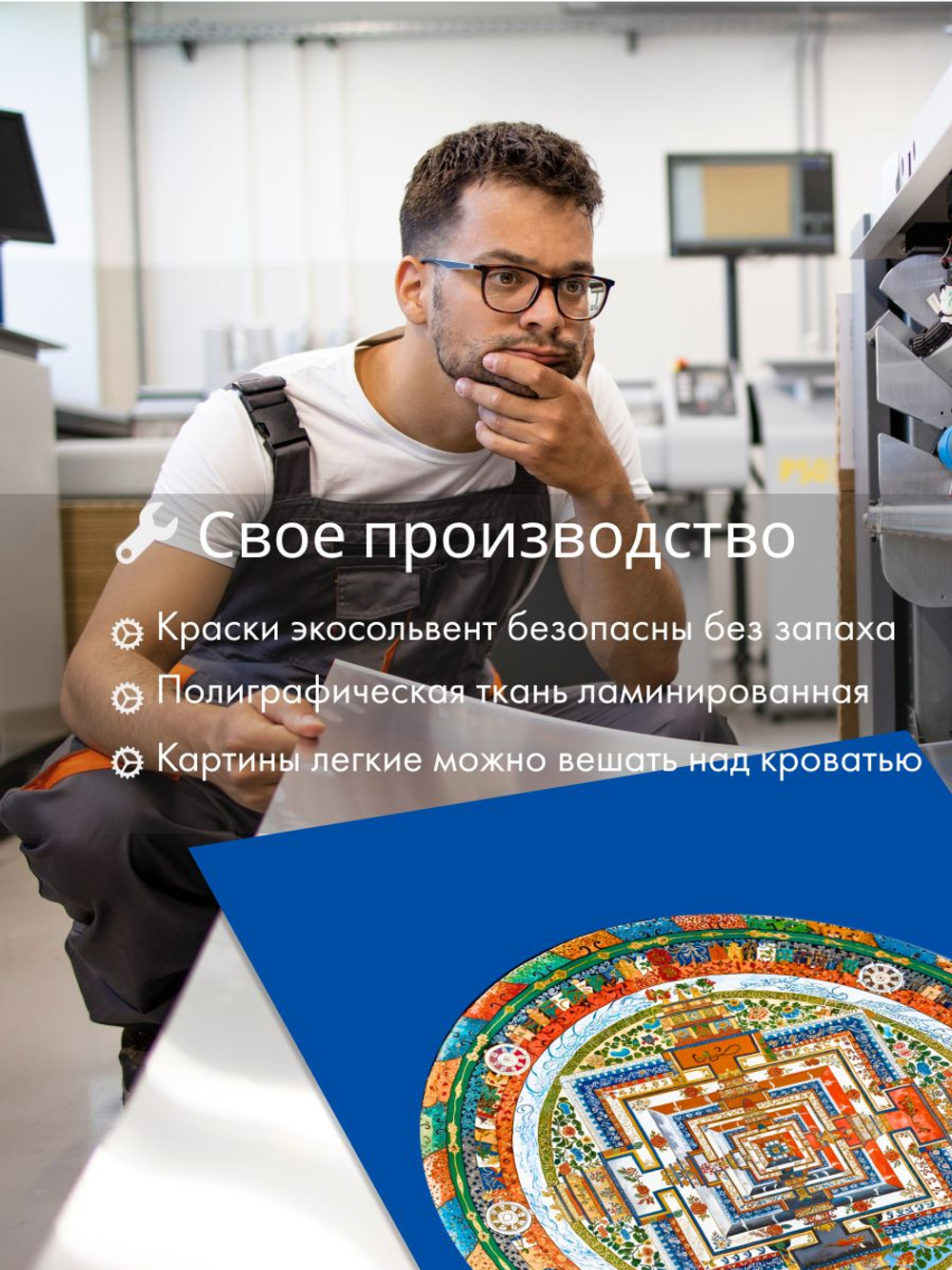 Картина интерьерная Mandala Kalachakra 1 шт. 50х70 см