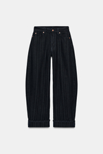 ДЖИНСЫ BALLOON В ПОЛОСКУ СО СРЕДНЕЙ ПОСАДКОЙ — ZW COLLECTION — ZARA