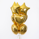 Сердце 32" Золото / Gold Fm