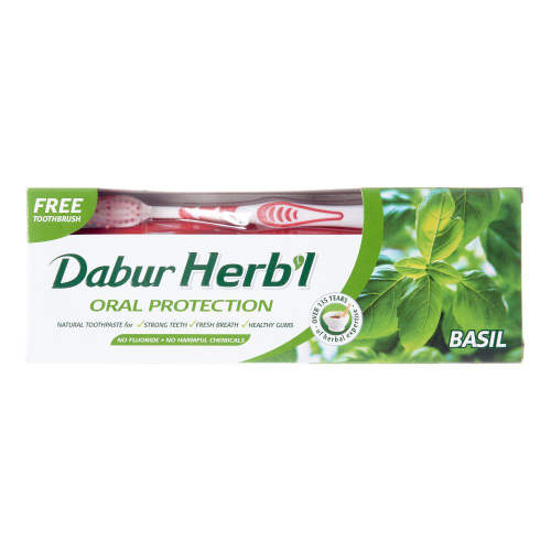 Dabur Toothpaste Basil with Toothbrush Зубная паста (базилик в комплекте с зубной щеткой)