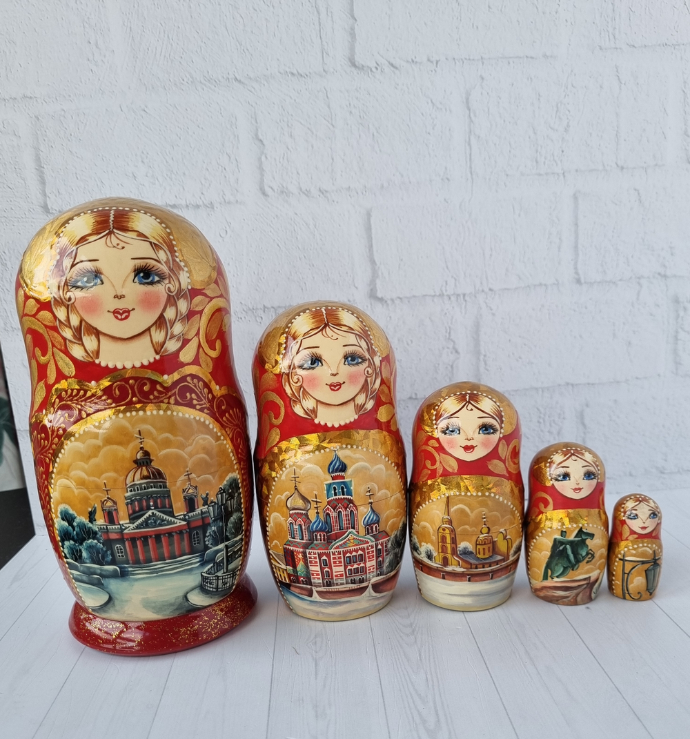 Матрёшка "Виды города" 5мест