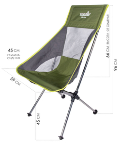 Кресло склад. Norfin IMPOLA COMPACT NF Alu