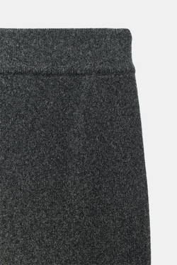 ZARA ШИРОКИЕ ТРИКОТАЖНЫЕ БРЮКИ, МЯГКИЙ СЕРЫЙ
