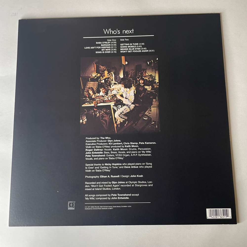 Винтажная виниловая пластинка LP The Who, Who's Next (США 2008) Baba O' Riley