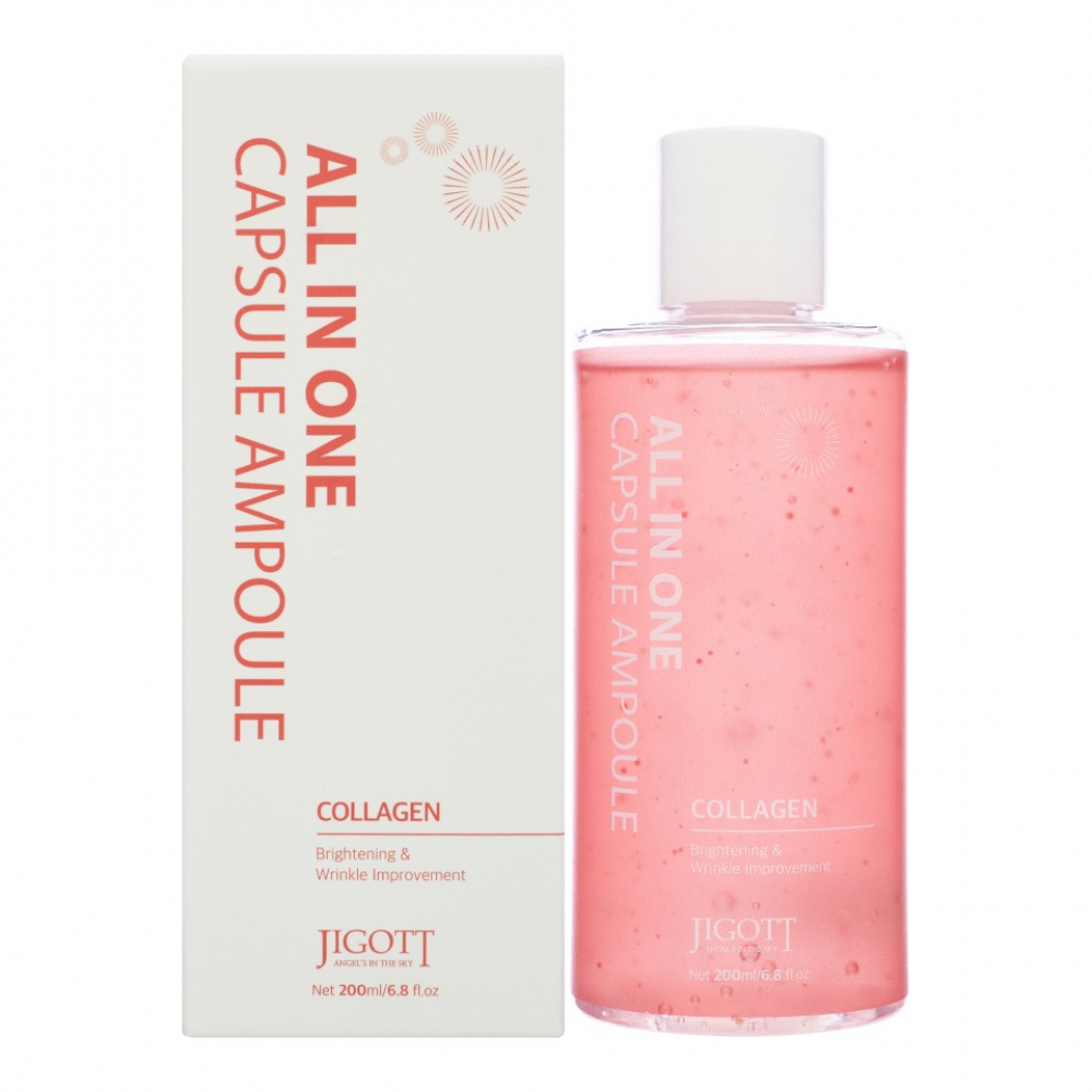 Jigott Сыворотка для лица с коллагеном Jigott All-In-One Collagen Capsule Ampoule 200ml
