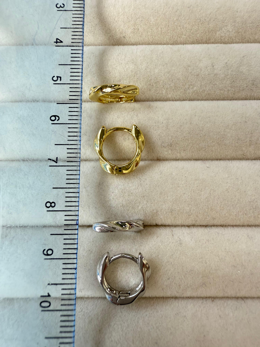 12240-р Швензы Конго перекрученные 12*2,5мм, родий
