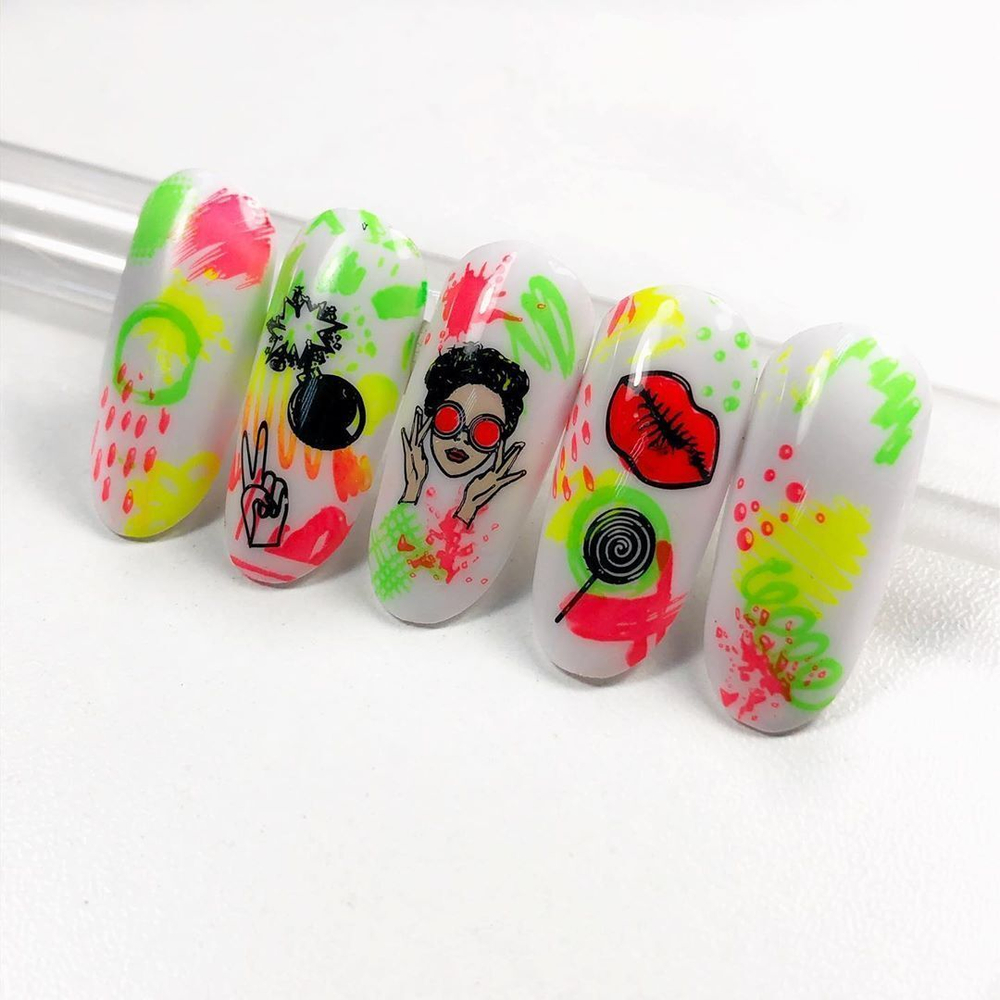 Swanky Stamping Лак для стемпинга S15 неоново-зеленый, 6м