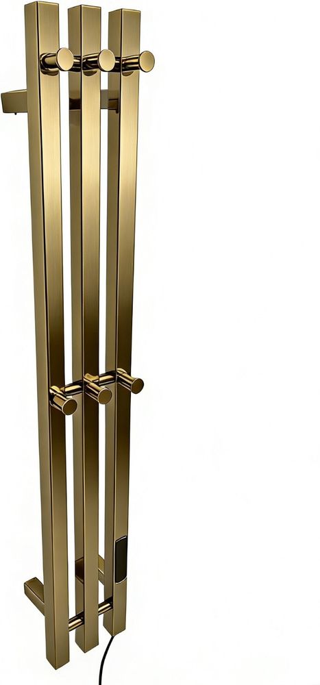 Полотенцесушитель электрический Rein Trio Cube-Brushed Gold 1200*150 мм