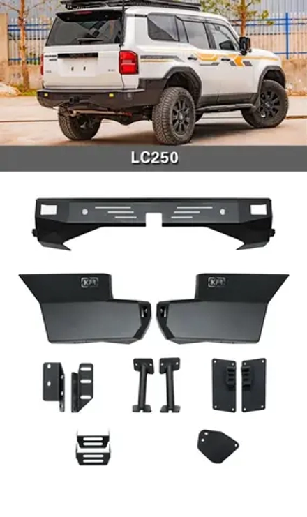 Силовой задний бампер для Toyota Land Cruiser Prado 250 LC250 Крузак Тойота Защита бампера стальной бампер