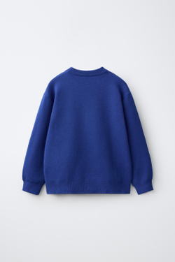 ZARA ОДНОТОННЫЙ СВИТЕР, ЯРКО-СИНИЙ