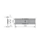 Решетка чугунная щелевая Norma DN100 C250 500*136*15 (31013C)