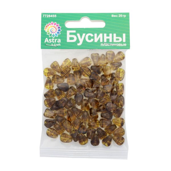 Бусины пластик 10х7.5 мм, 3414 