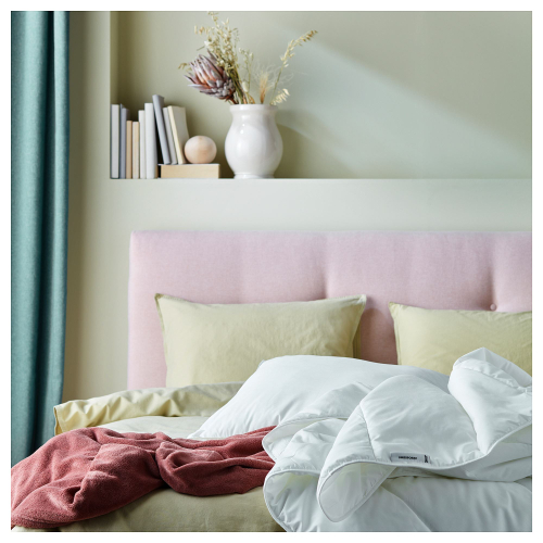 Полутороспальное одеяло IKEA SMASPORRE (СМОСПОРРЕ), Стеганое, Летнее, Белый, 150х200 см