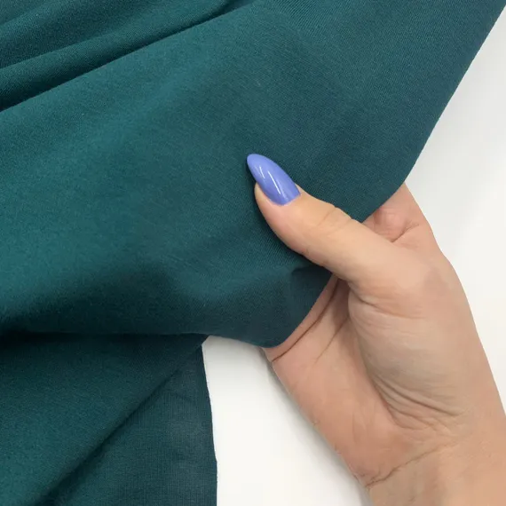 Хлопок кулирка изумруд 15*15 см