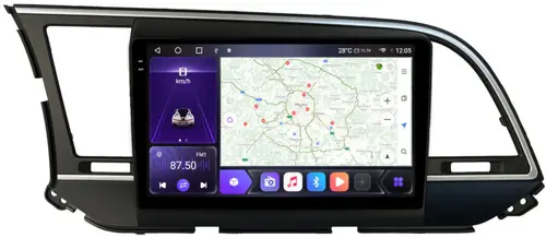 Магнитола для Hyundai Elantra 2016-2018 - Kuberg OL-9708 QLed+2K, Android 12, Быстрая, CarPlay, 4G SIM-слот