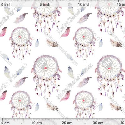 Акварель Ловец Снов на Белом Watercolor Dream Catcher White by JuliaPop 252 DPI