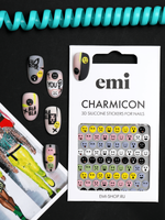 Charmicon 3D Silicone Stickers №197 Цветные смайлы