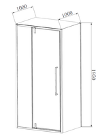 Душевой уголок Vincea Слим-Н (Slim-N) VSR-4SNP1011CL, 1100*1000, хром, стекло прозрачное