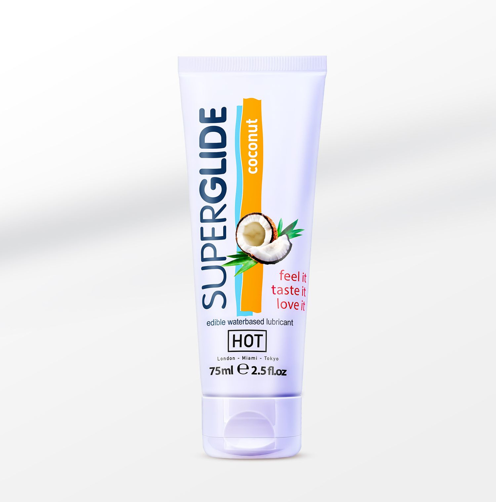 HOT SuperGlide - Оральный лубрикант, кокос, 75 мл