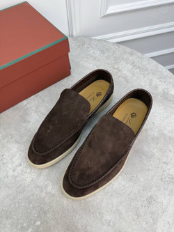 Лоферы Loro Piana Summer Walk со вставками кожи крокодила