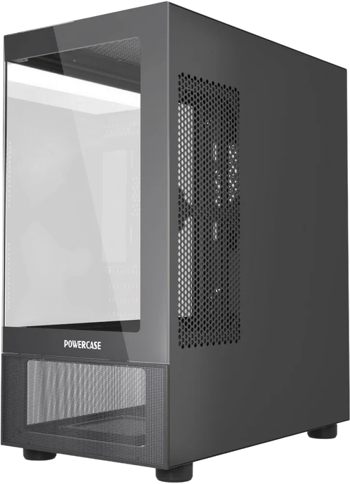 Корпус Powercase Vision Micro M2 TG Black (CVMBM2-L0)