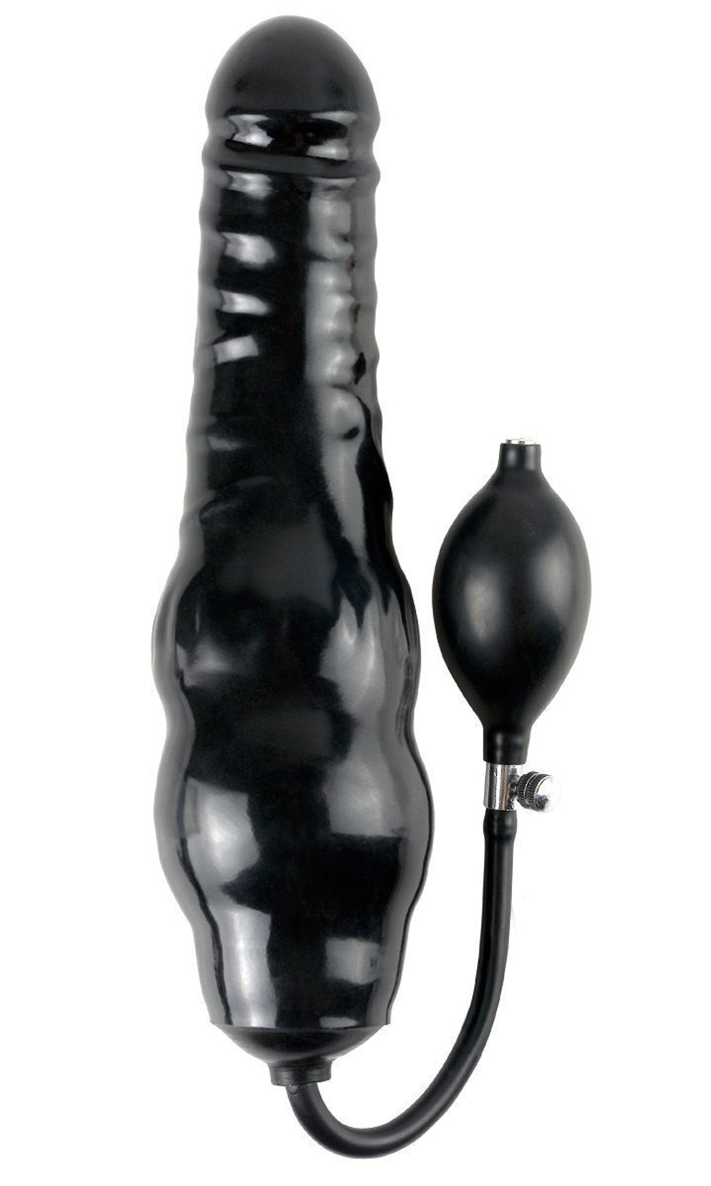 Фаллоимитатор с функцией подкачки Inflatable Ass Blaster - 23 см. (Цвет: черный)