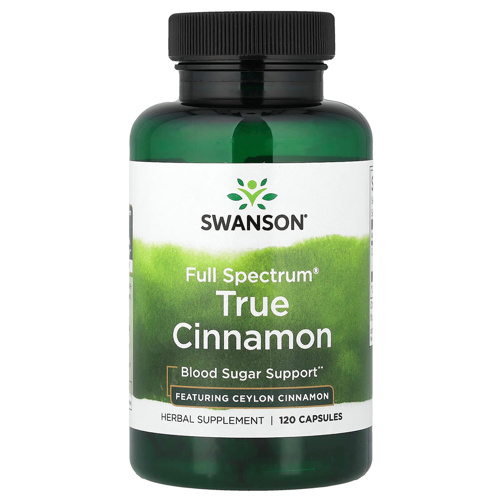 Swanson Vitamins, Full Spectrum®, корица, 120 капсул (300 мг в 1 капсуле)