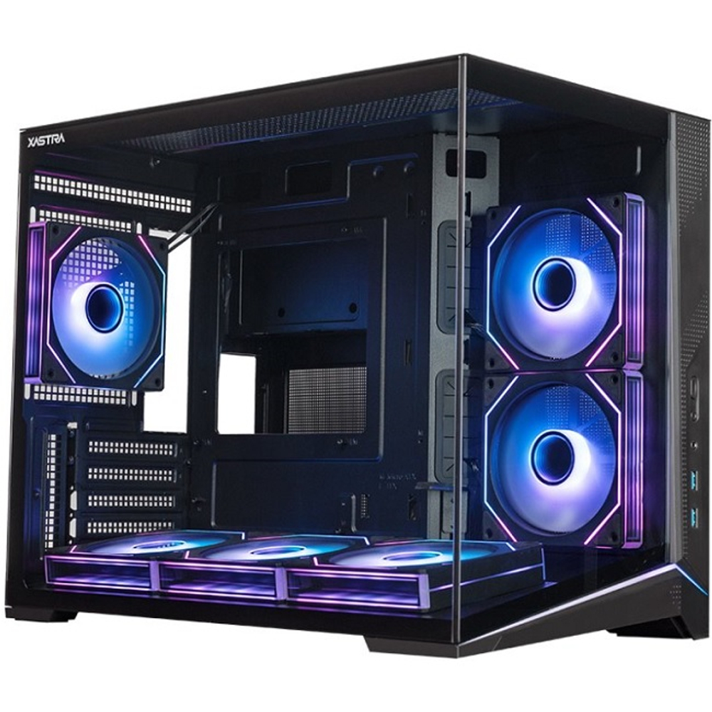Корпус Mini-Tower XASTRA QW505M 6ARGB-C10 ARGB, Micro-ATX, черный (QW505M-6FM12A-C10)