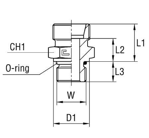Штуцер FA DL15 UNF 3/4 (корпус)
