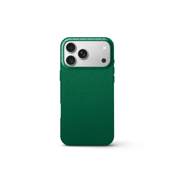 Чехол для iPhone 17 - Зернистая кожа - зелёный