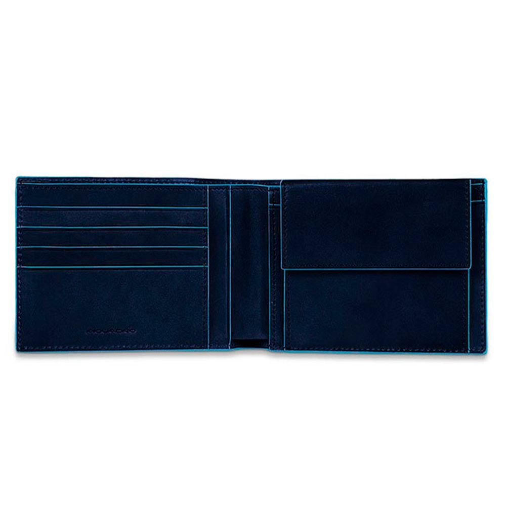 Кошелек мужской Piquadro Blue Square синий из кожи (PU257B2R/BLU2) 3