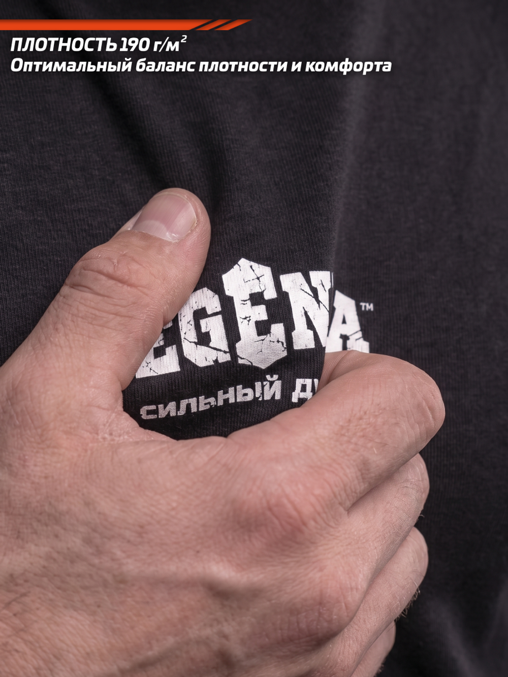 Футболка хлопковая мужская LEGENDA Щит и Меч черная