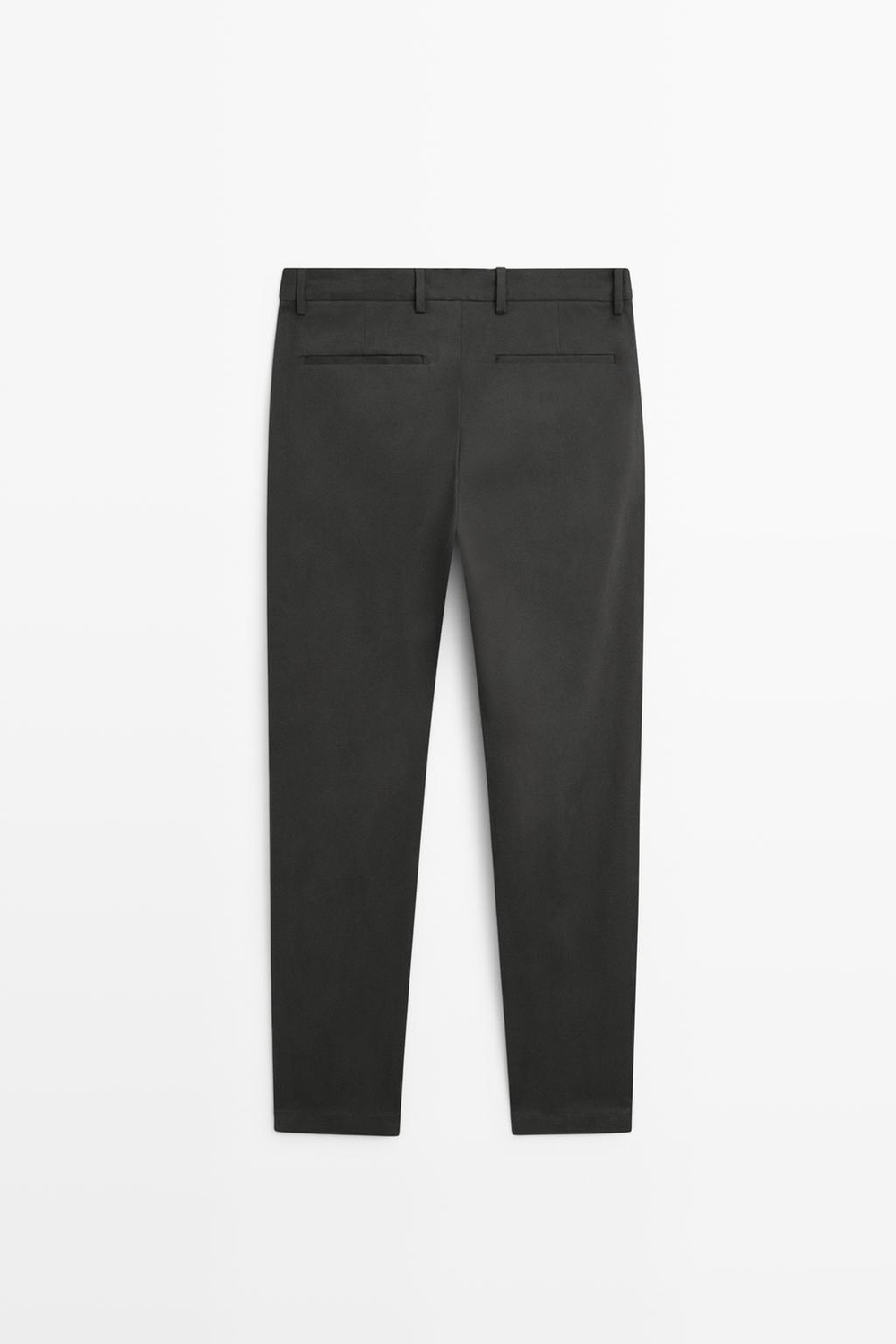 Massimo Dutti Зауженные брюки из смесового хлопка, серый