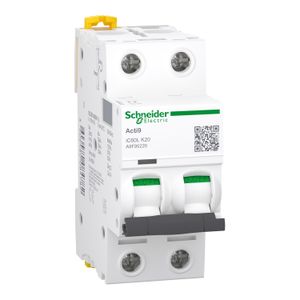 Выключатель автоматический модульный 2п K 20А 15кА iC60L Acti9 Schneider Electric A9F95220