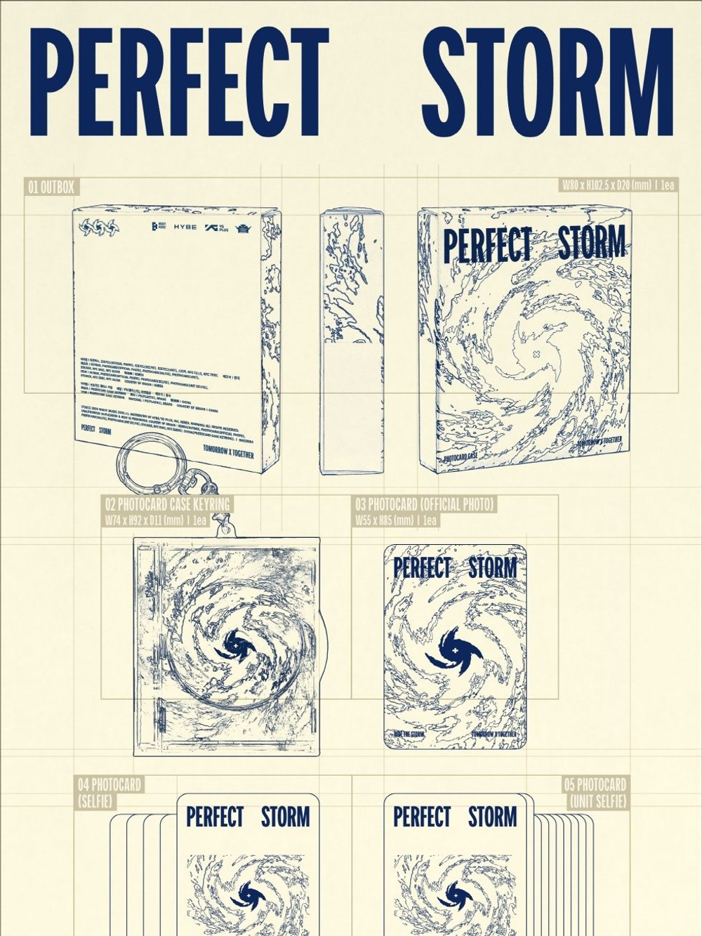 (ПРЕДЗАКАЗ) Альбом TXT - PERFECT STORM 9th Mini Album PHOTOCARD CASE RANDOM Version
