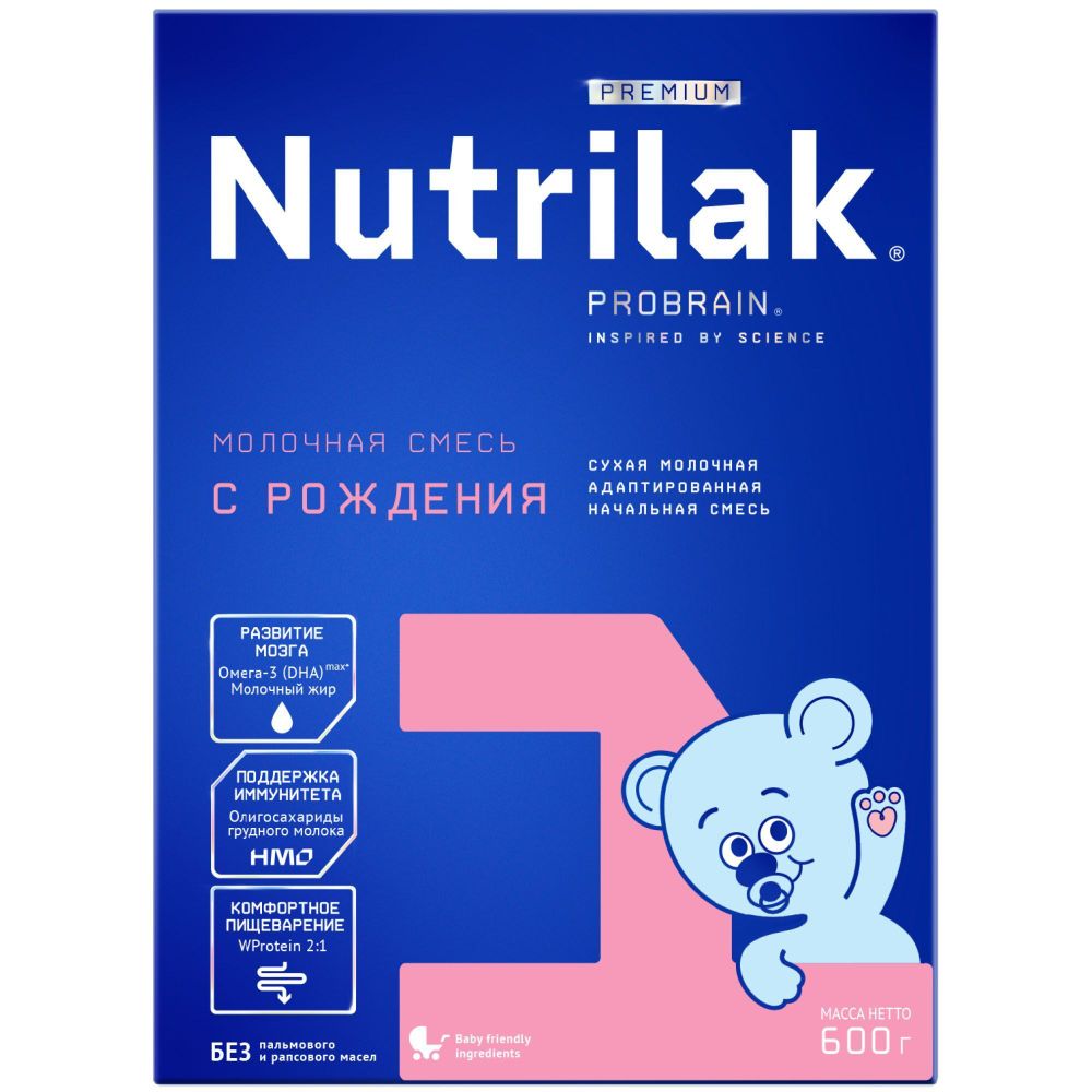 Смесь сухая Nutrilak Премиум 1 (0-6 мес) 600 г с пребиот и нуклеотидами