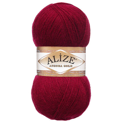 Пряжа Alize (Ализе) Angora Gold / уп.5 мот. по 100 г, 550м, 057 бордовый A